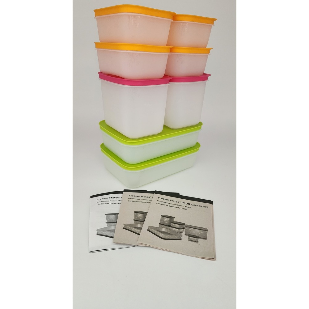 Tupperware Freezer Mates PLUS Set 8pc Multicolor Kitchen Storage Brand New